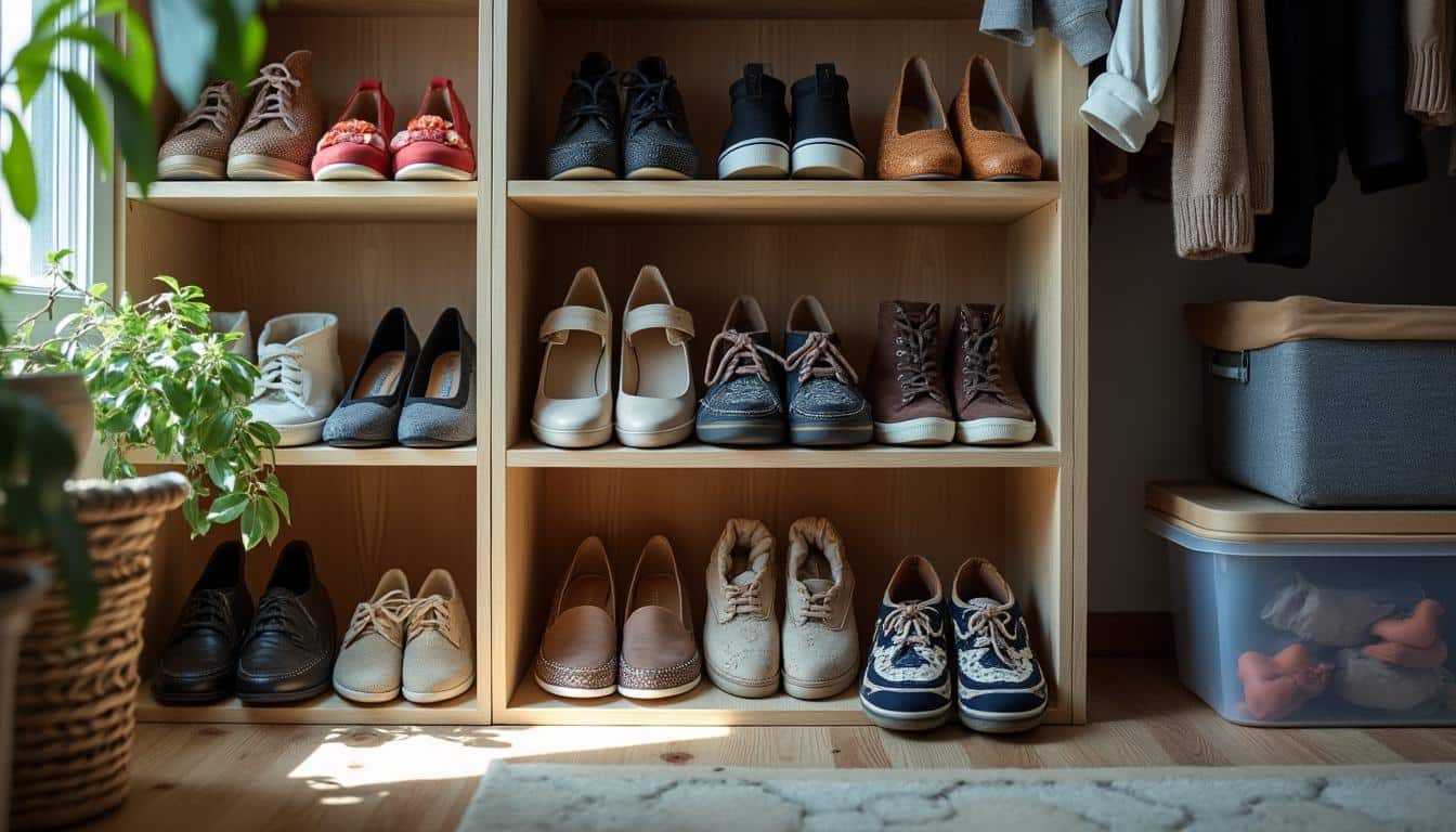 Comment organiser efficacement le rangement des chaussures dans une penderie ?