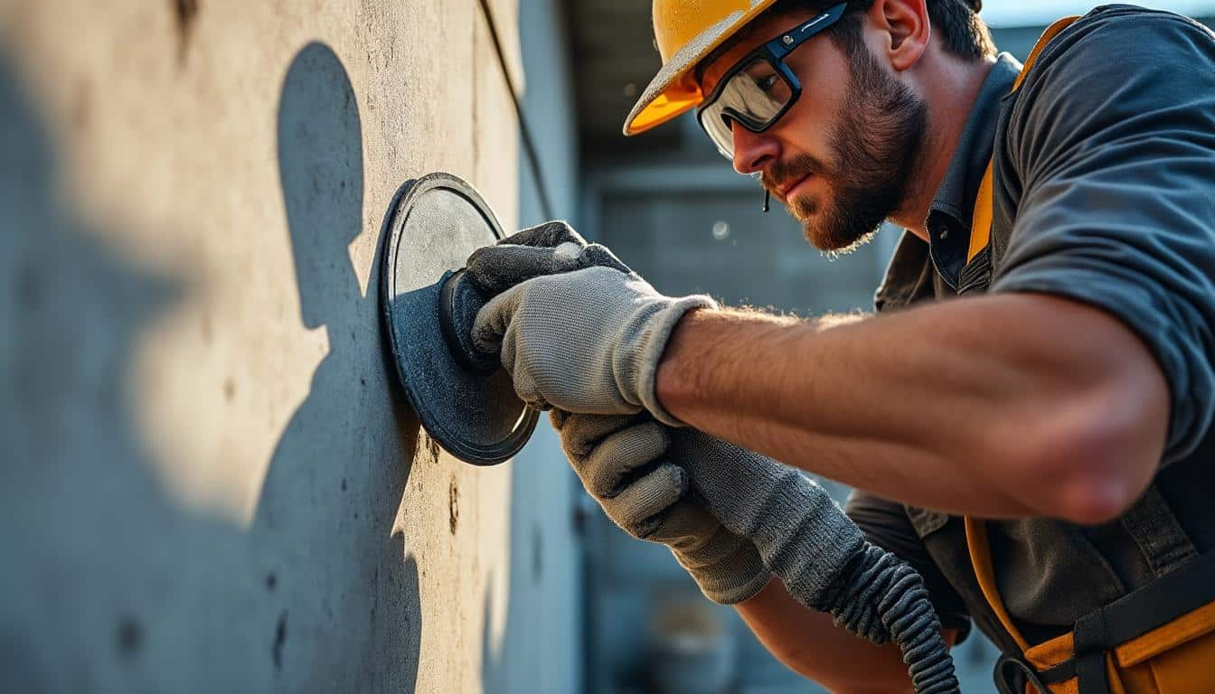 Illustration: Les meilleures techniques pour utiliser une scie cloche sur béton sans endommager l’outil ni le matériau