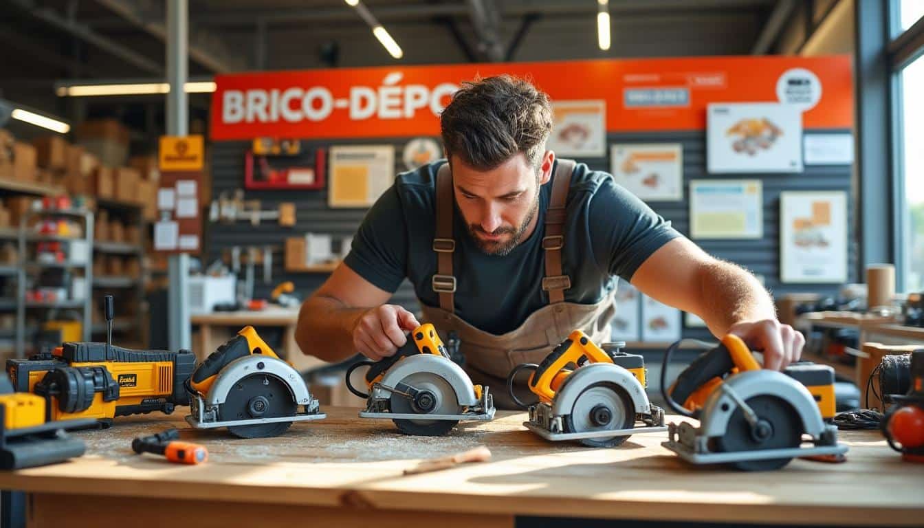 Illustration: Comment bien choisir la mini scie circulaire chez Brico Dépôt pour vos projets de bricolage