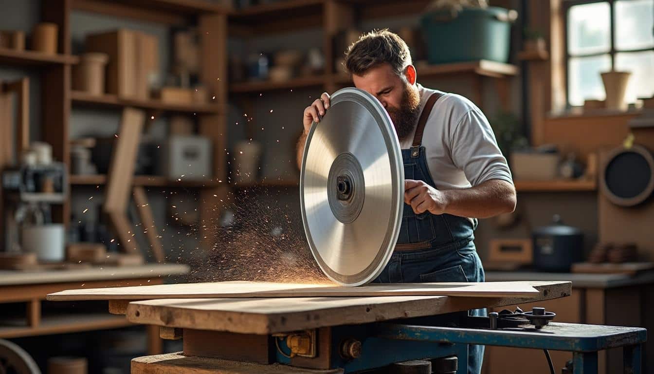 Illustration: Comprendre le fonctionnement et les composants essentiels d’une scie circulaire à chevalet