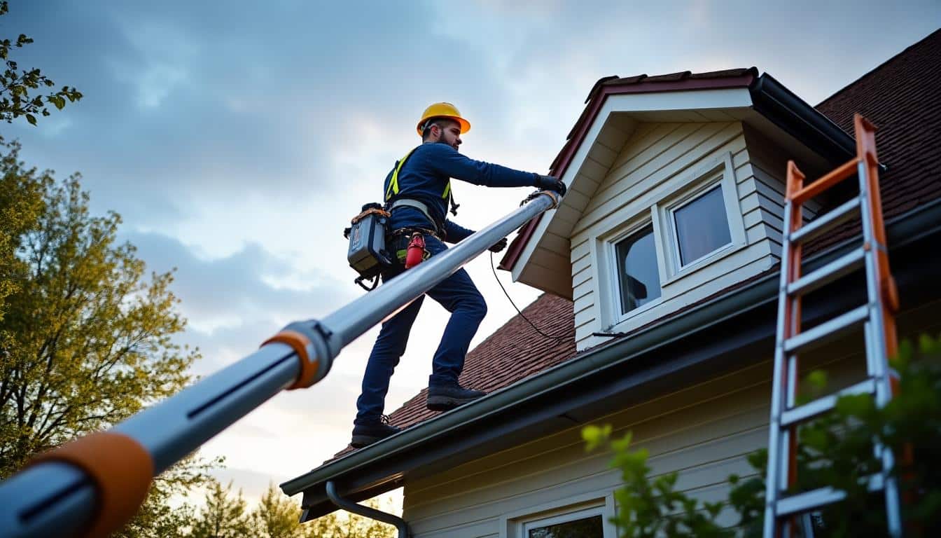 Illustration: Comprendre ce qu’est une perche télescopique pour toiture et ses spécificités