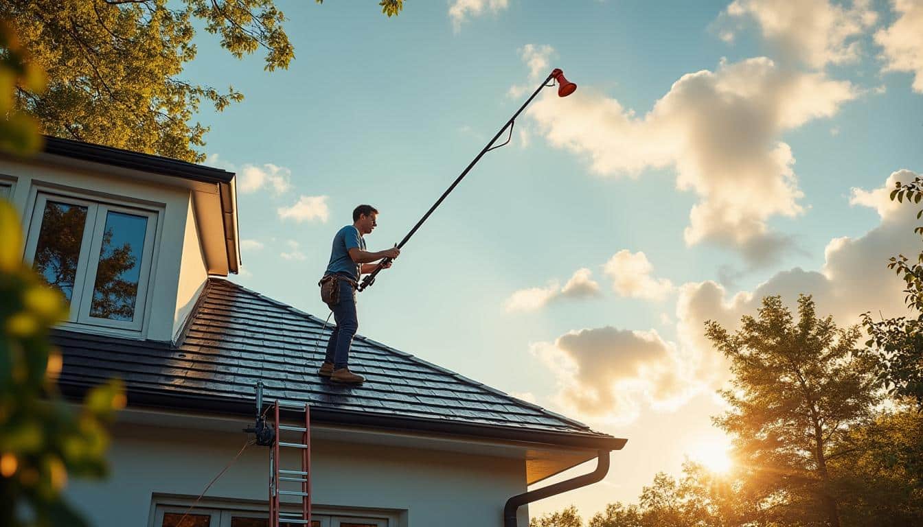 Perche pour le toit : nettoyer et entretenir en toute sécurité