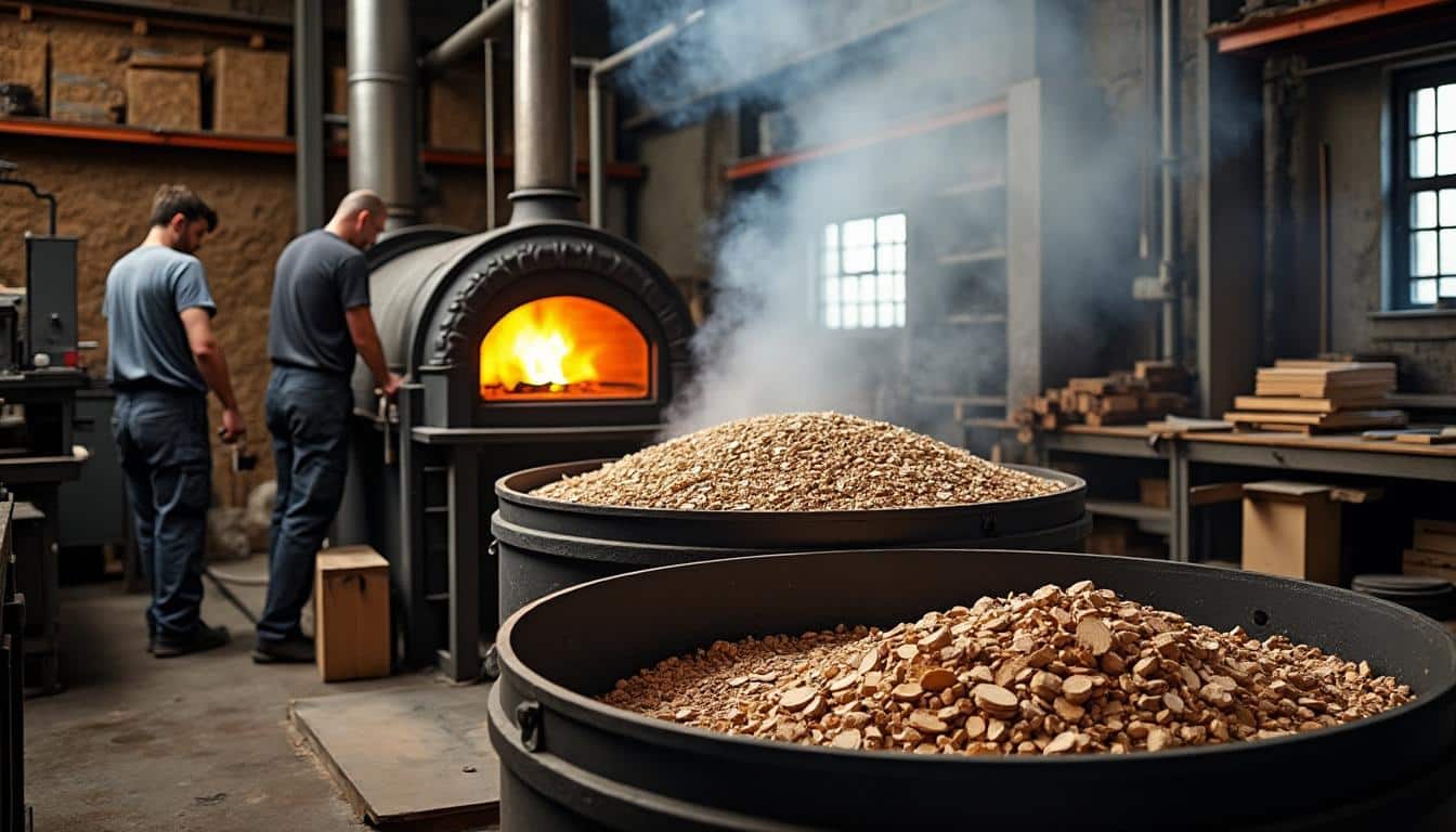 Illustration: Comprendre la chaudière utilisant des plaquettes de bois pour le chauffage