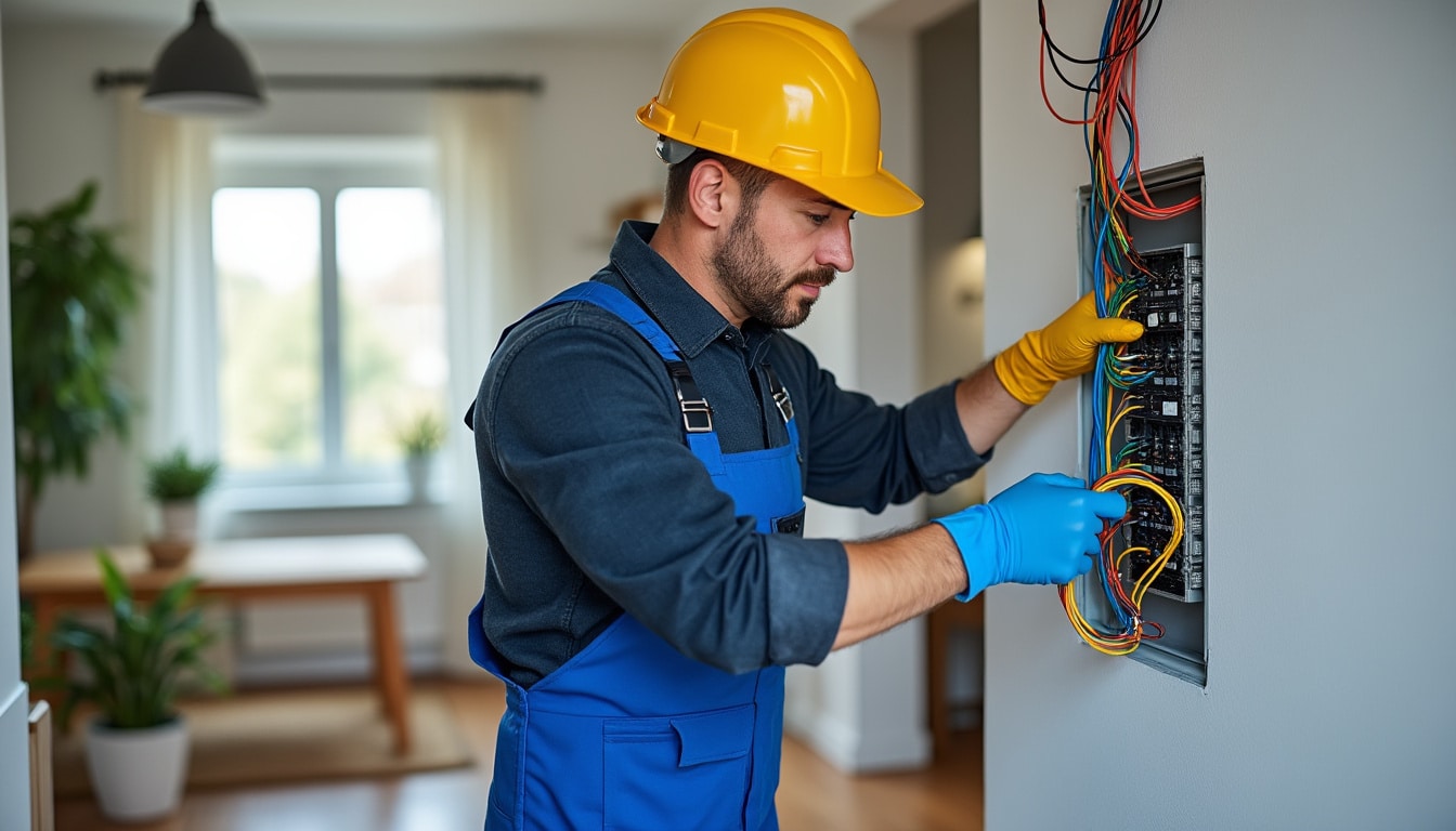 Illustration: Comprendre le fonctionnement d’un tableau électrique triphasé pour une maison